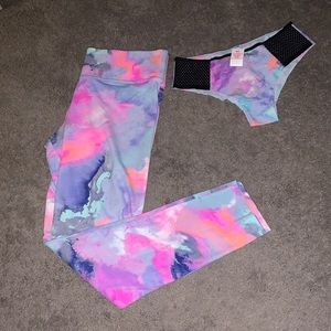 👖VS Pink watercolor ultimate leggings👖